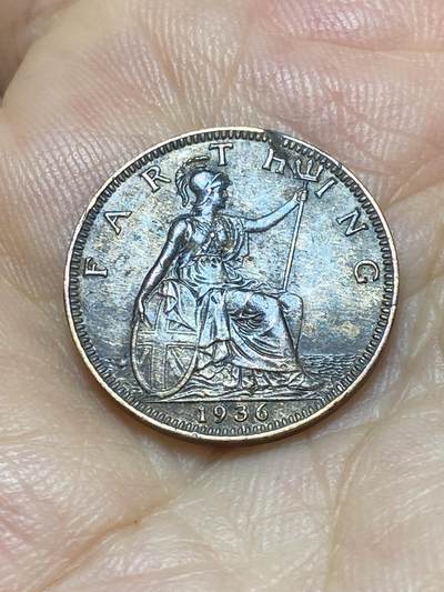 2025年第九十场(总第一百一十六场）外国好品散币(免佣金) - 英国🇬🇧1936年1法新(乔治五世逝世年，第三版关门年)