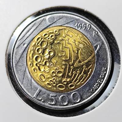KK钱币收藏小铺 套币专场 2月预留时间 周末发货 -   圣马力诺双色币500里拉 好品