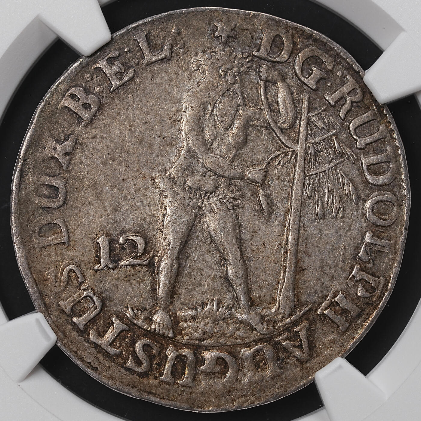修遠堂世界钱币第八十四期 NGC AU50 1677年布伦瑞克‌-沃尔芬布特尔‌ 野人12MG银币 