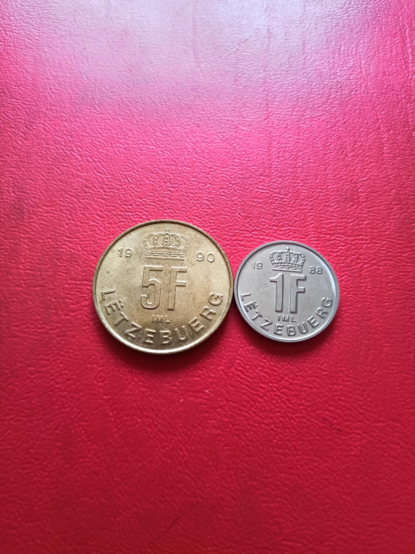 【云涧收藏】第六十二场 卢森堡1、5法朗2枚，UNC