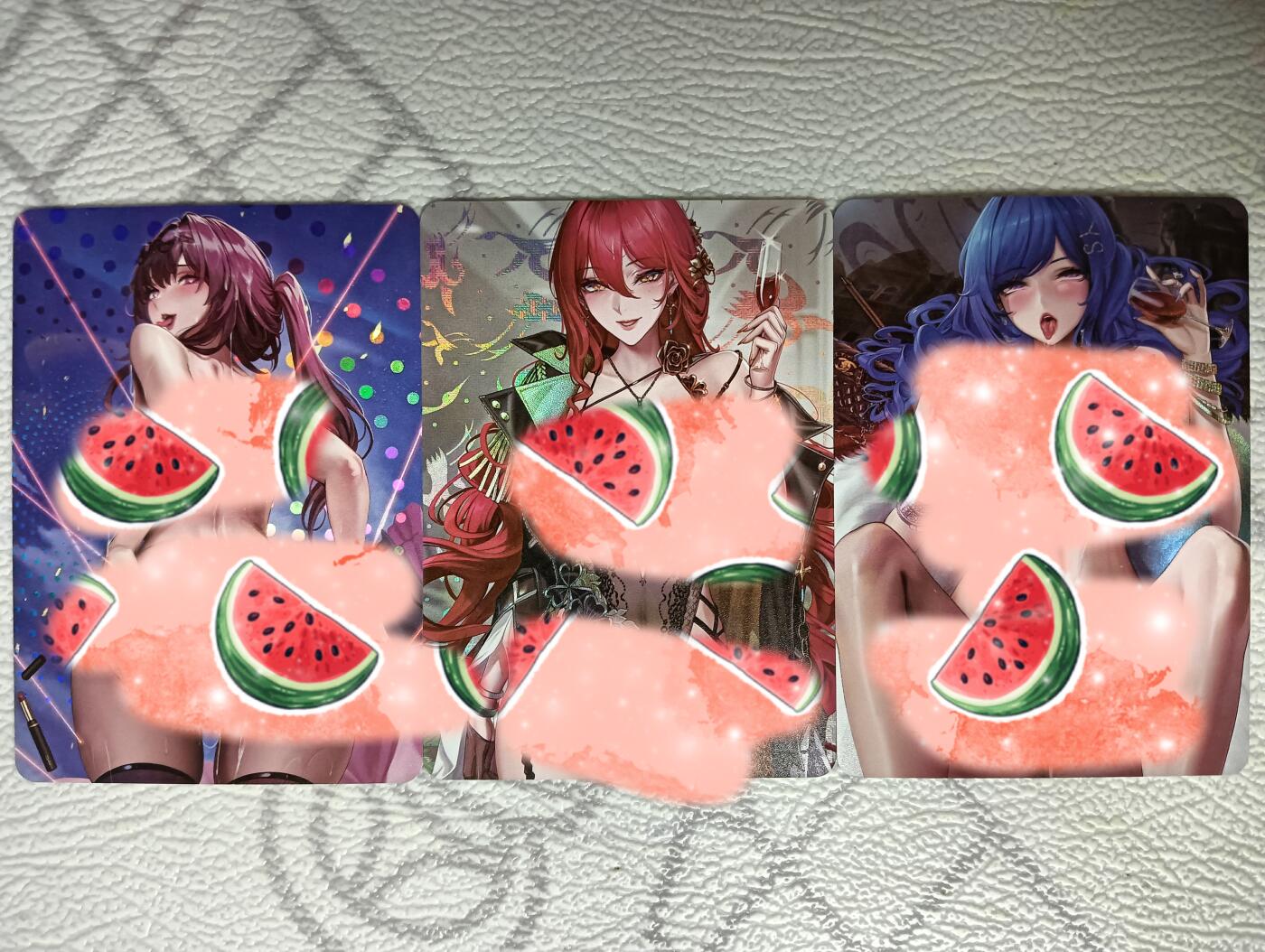 花开卡拍第38期（9月14号周日截拍，品控勿拍!!!拍品不寄存，运费5元，自制卡难免瑕疵，可能存在轻微撞角爆边等出厂瑕疵，品控介意勿拍！） 枕边尤物03 3张艺术卡 折光彩闪