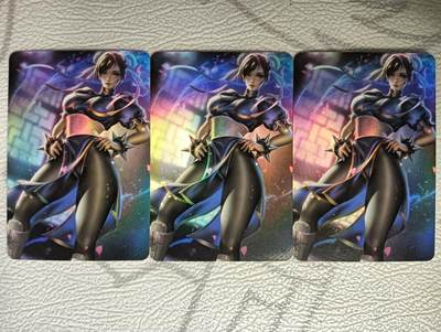 花开卡拍第38期（9月14号周日截拍，品控勿拍!!!拍品不寄存，运费5元，自制卡难免瑕疵，可能存在轻微撞角爆边等出厂瑕疵，品控介意勿拍！） - 艺术卡，春丽，彩闪三宫，背面艺术