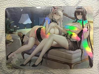 花开卡拍第38期（9月14号周日截拍，品控勿拍!!!拍品不寄存，运费5元，自制卡难免瑕疵，可能存在轻微撞角爆边等出厂瑕疵，品控介意勿拍！） - 卡将 黑白双人女仆 彩闪单卡