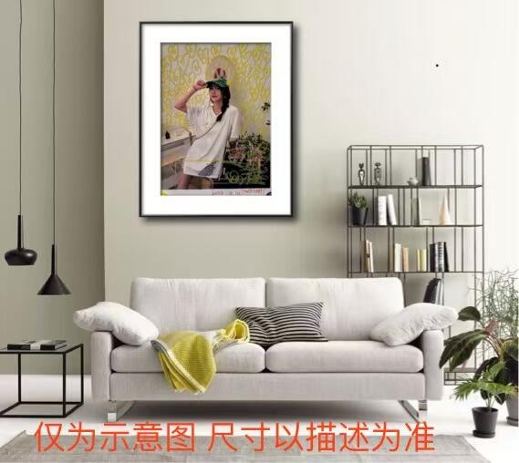 零元拍：艺术家歪歪亲笔签绘联名潮牌宣传海报，尺寸210/297MM，不含装裱