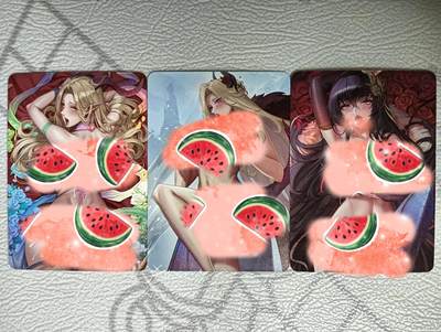 花开卡拍第38期（9月14号周日截拍，品控勿拍!!!拍品不寄存，运费5元，自制卡难免瑕疵，可能存在轻微撞角爆边等出厂瑕疵，品控介意勿拍！） - 枕边尤物06 3张艺术卡 折光彩闪