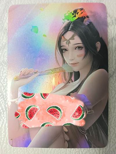 花开卡拍第38期（9月14号周日截拍，品控勿拍!!!拍品不寄存，运费5元，自制卡难免瑕疵，可能存在轻微撞角爆边等出厂瑕疵，品控介意勿拍！） - 艺术卡，嘎嘎鸭，特卡貂蝉一张