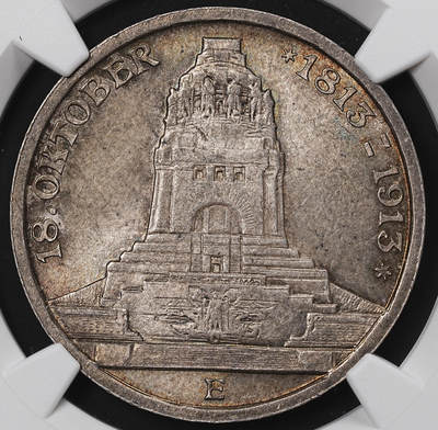 修遠堂世界钱币第八十四期 - NGC MS64 1913年萨克森-莱比锡战役百年纪念3马克银币