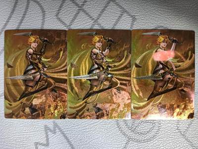 花开卡拍第38期（9月14号周日截拍，品控勿拍!!!拍品不寄存，运费5元，自制卡难免瑕疵，可能存在轻微撞角爆边等出厂瑕疵，品控介意勿拍！） - 艺术卡，茉莉，三国百姬传，张宝，粗闪三张