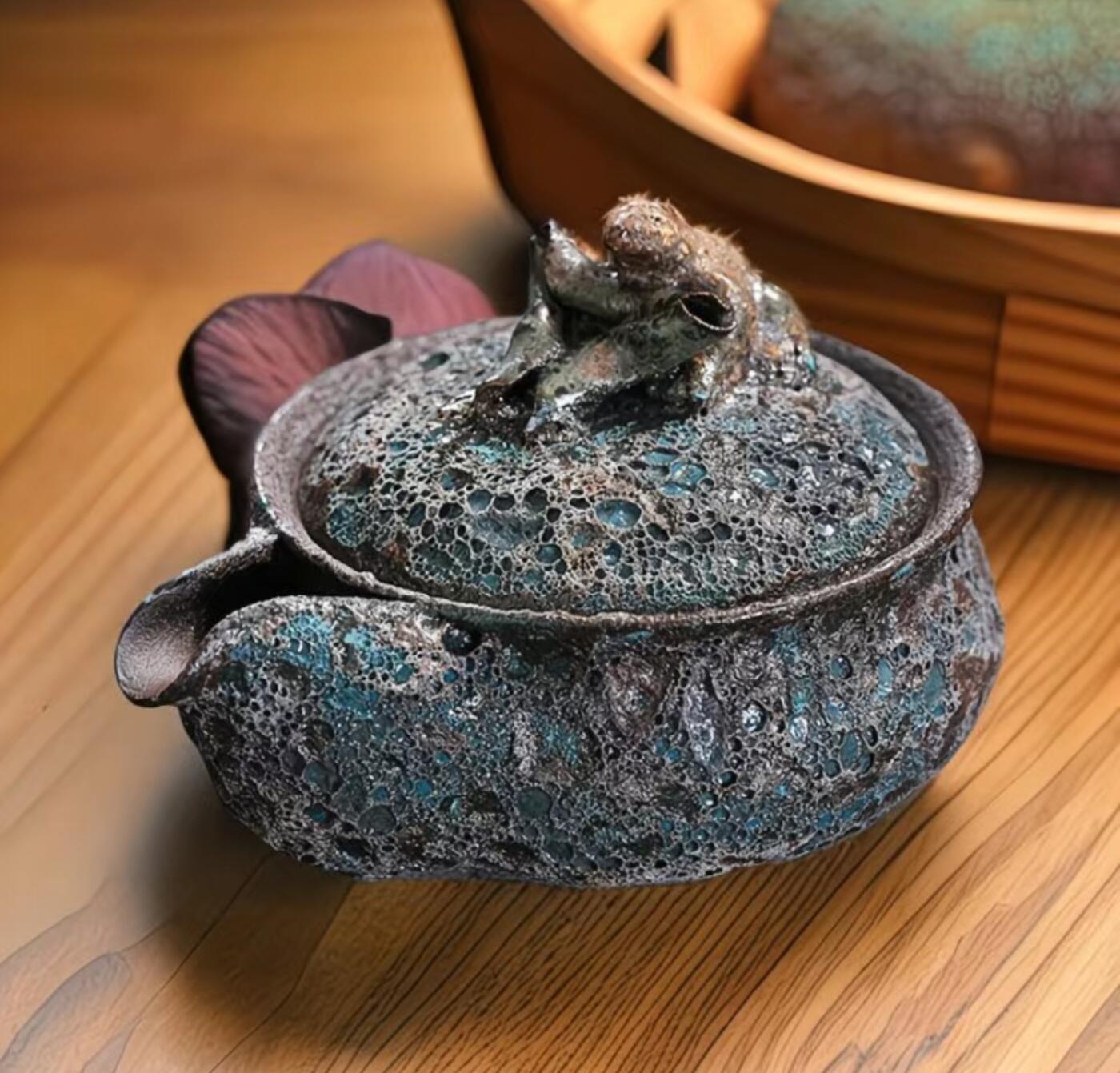 精品粗陶壶专场 虫洞冰烟手抓壶
