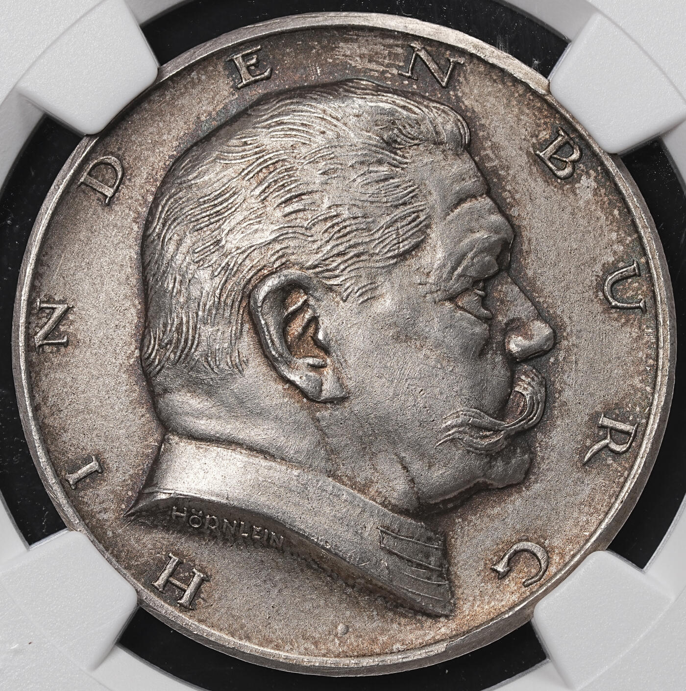 修遠堂世界钱币第八十四期 NGC MS63 1927年兴登堡80大寿纪念银章