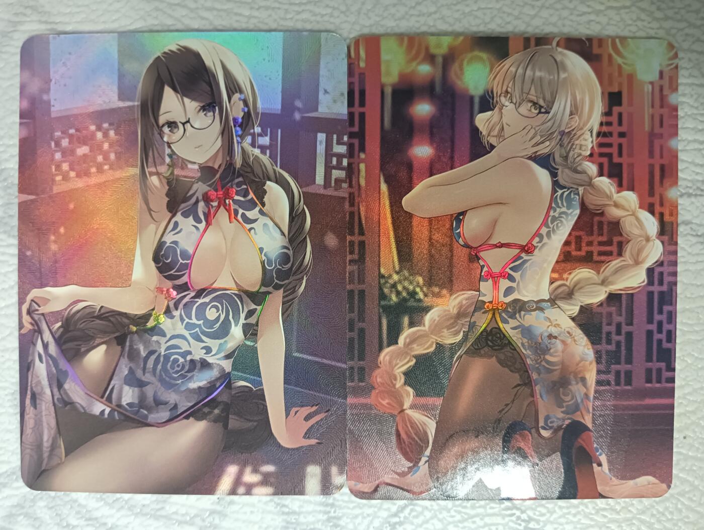 花开卡拍第38期（9月14号周日截拍，品控勿拍!!!拍品不寄存，运费5元，自制卡难免瑕疵，可能存在轻微撞角爆边等出厂瑕疵，品控介意勿拍！） 卡将 旗袍眼镜 国风小秘书对卡