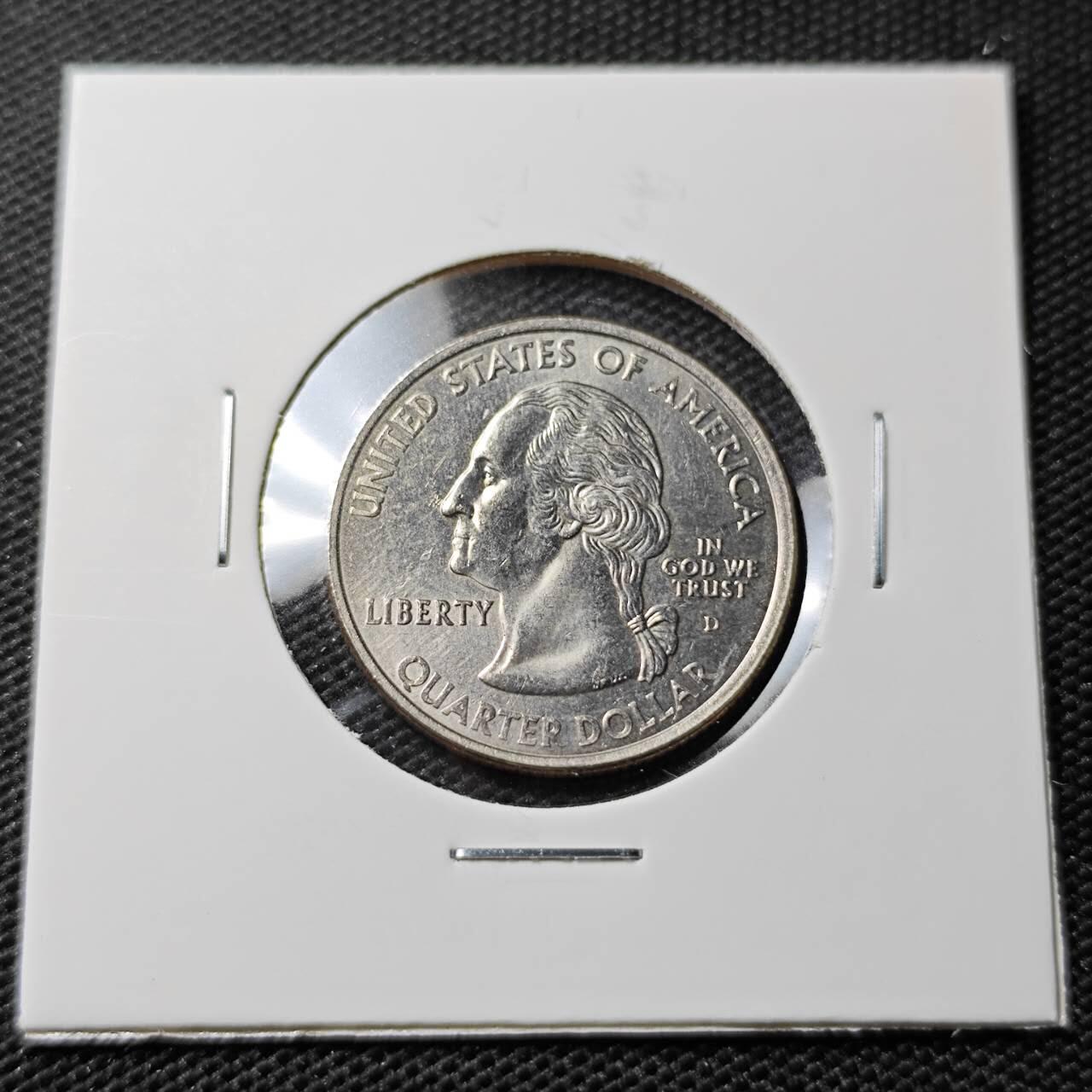 KK钱币收藏小铺 第336场 2月预留时间 周末发货 2001美国25分 纪念币 好品