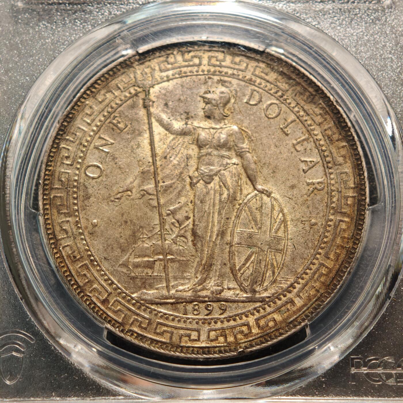 【德藏】世界币章拍卖第146期（拍品征集中~欢迎藏友联系） 1899年 英属贸易银币站洋壹圆银币 PCGS UNC