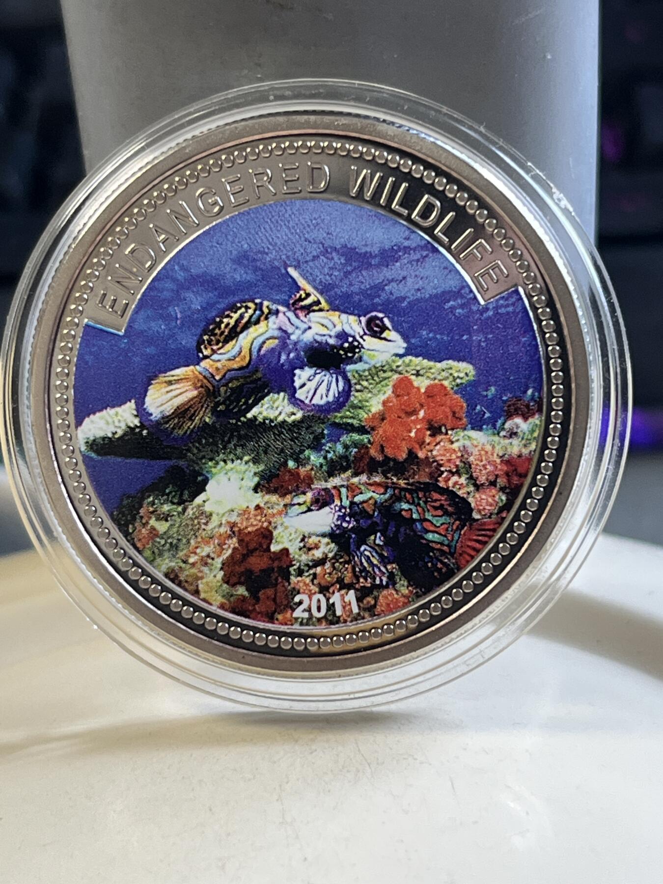 第175期拍卖【长期征集拍品】 【海寕潮】帕劳2011年海洋保护系列海洋生物彩色纪念币