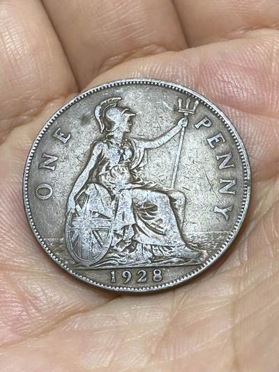 2025年第九十场(总第一百一十六场）外国好品散币(免佣金) - 英国🇬🇧1928年1便士(乔治五世第三版，首发年)