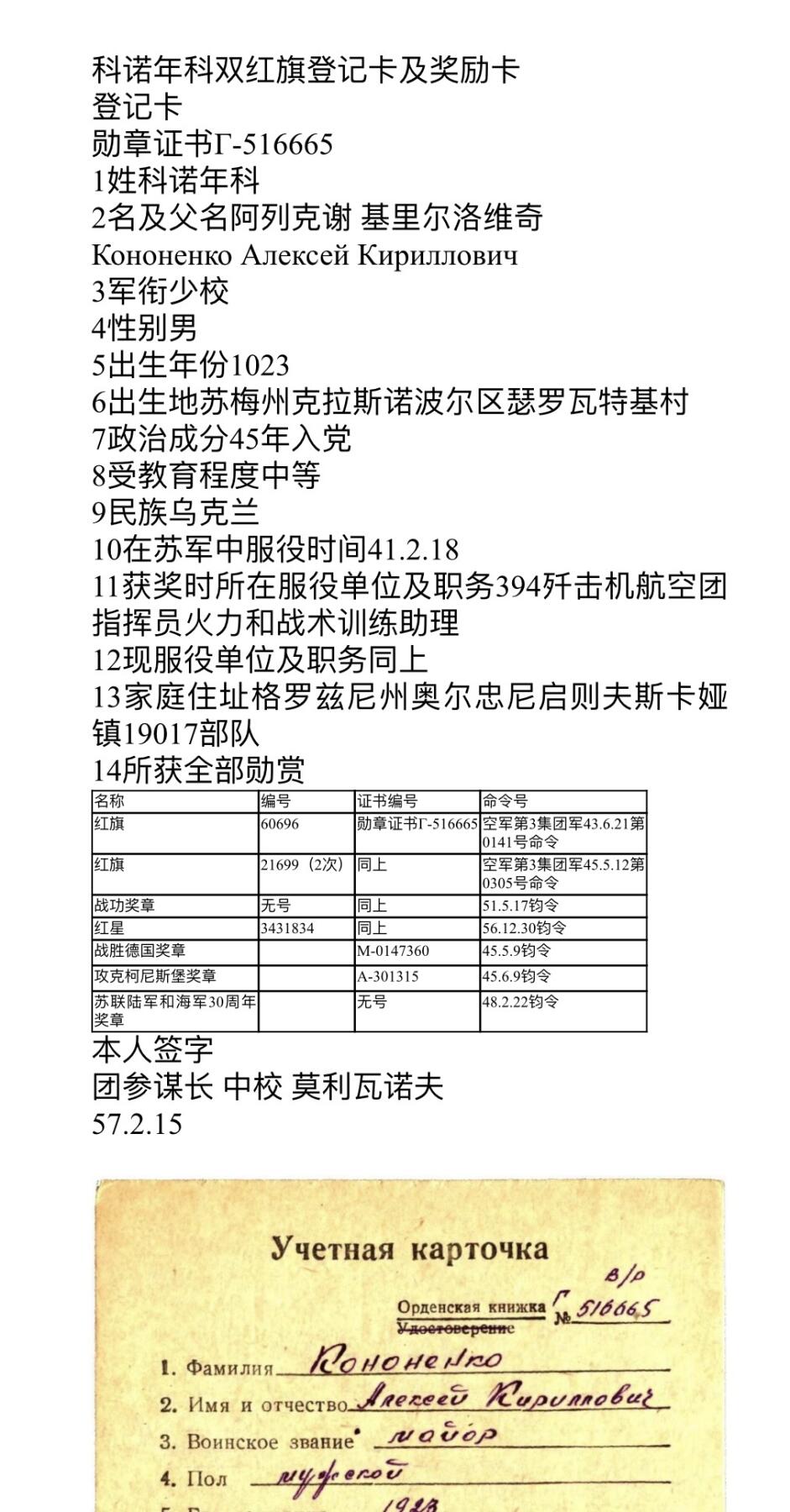 大猫徽章拍卖 第278期 苏联二次双红旗套 均为战功红旗，故事极其精彩，飞行员被击落后逃出战俘营加入游击队，带已翻译的个人档案”。