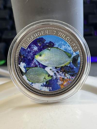 第175期拍卖【长期征集拍品】 - 【海寕潮】帕劳2011年海洋保护系列海洋生物彩色纪念币