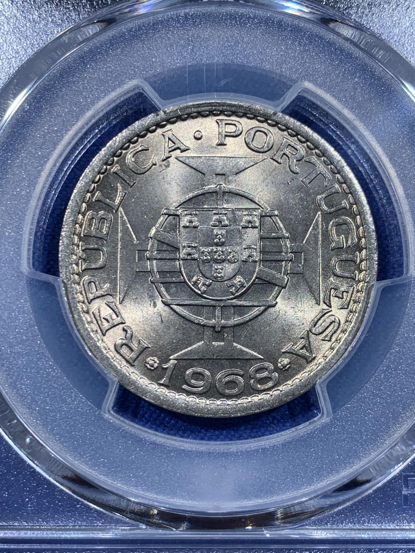 《竞宝斋》第418场 周日，周一，2场连拍 （全场包邮） PCGS MS65 澳门1968年1元高分收藏级，镍币容易腐蚀，车轮光状态不错