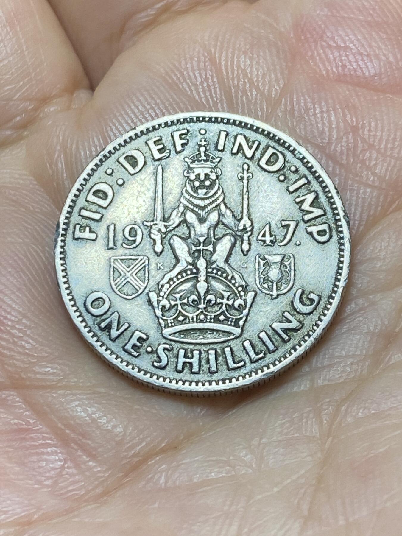 2025年第九十场(总第一百一十六场）外国好品散币(免佣金) 英国🇬🇧1947年1先令(乔治六世第二版，苏格兰坐狮，首发年仅发行2年)