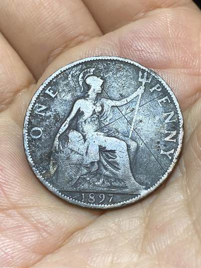 2025年第九十场(总第一百一十六场）外国好品散币(免佣金) - 英国🇬🇧1897年1便士(维多利亚女王老年披纱)