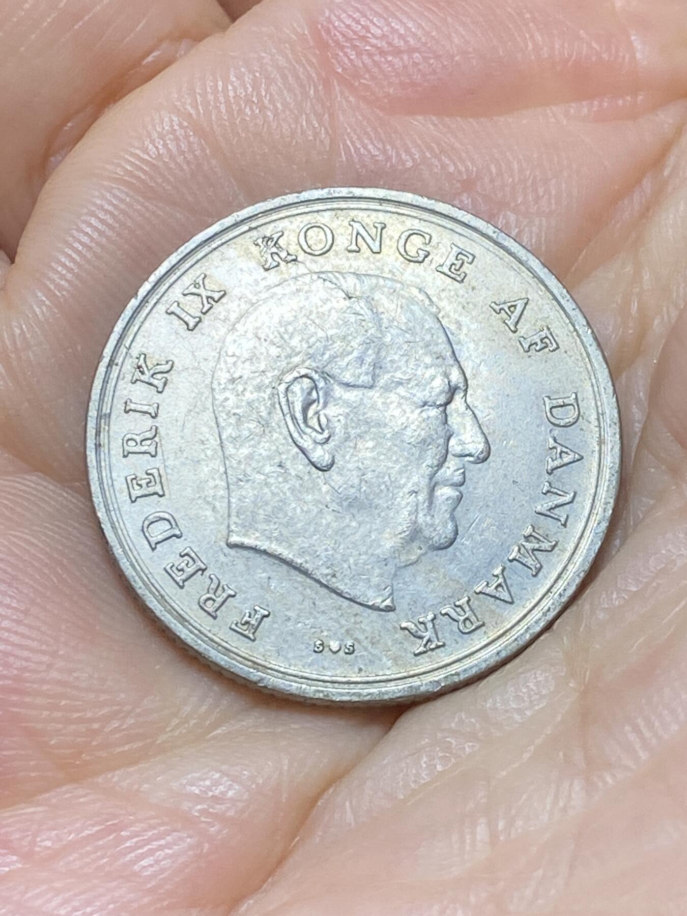 2025年第九十场(总第一百一十六场）外国好品散币(免佣金) 丹麦🇩🇰1972单年份1克朗(弗雷德里克九世逝世年，S; S版)