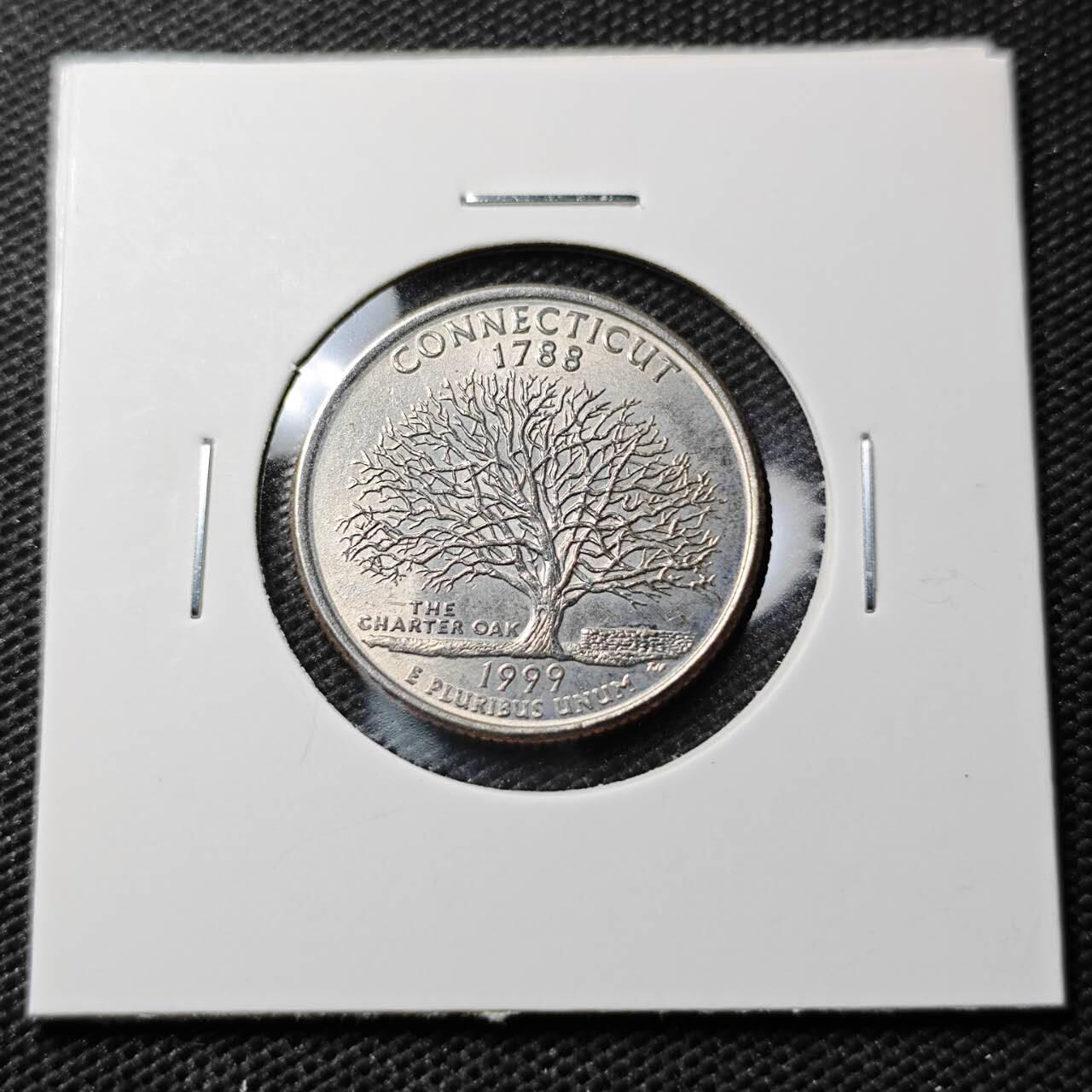 KK钱币收藏小铺 第336场 2月预留时间 周末发货 1999美国25分 纪念币