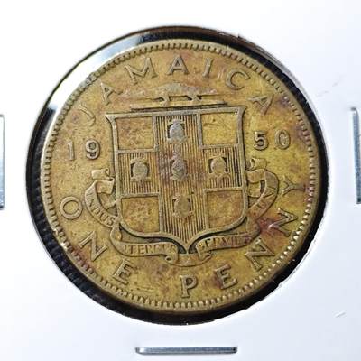 KK钱币收藏小铺 第337场 2月预留时间 周末发货 - 1950英属牙买加1便士铜币 乔六