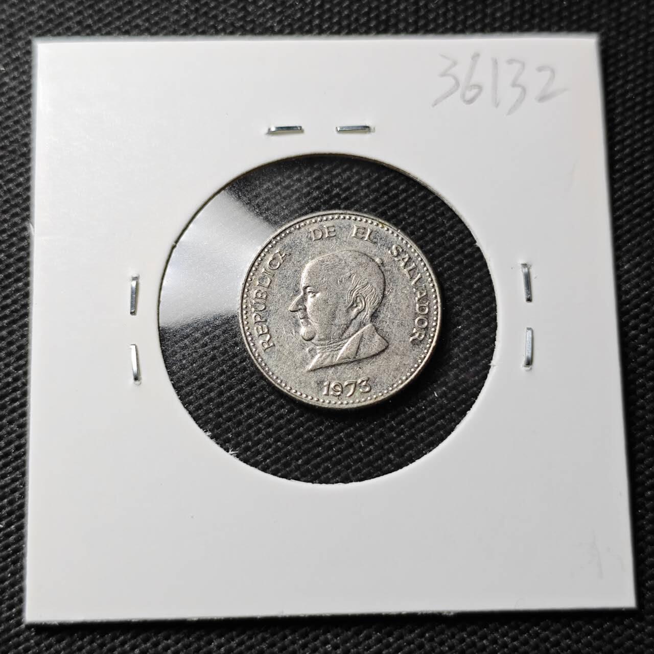 KK钱币收藏小铺 第336场 2月预留时间 周末发货 1973萨尔瓦多25分 