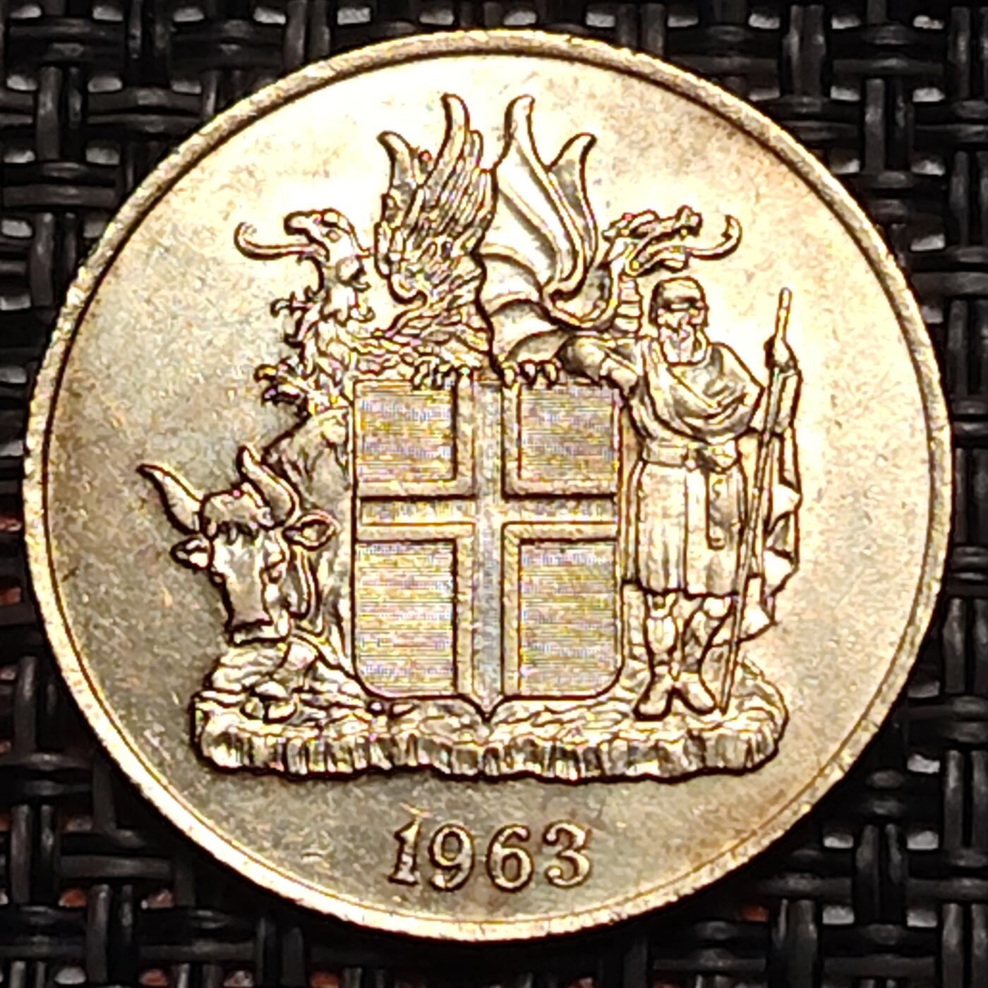 布加迪🐬～世界钱币(上海)🌾第 243 期 /  各国套币和散币 冰岛🇮🇸 1963年 1克朗