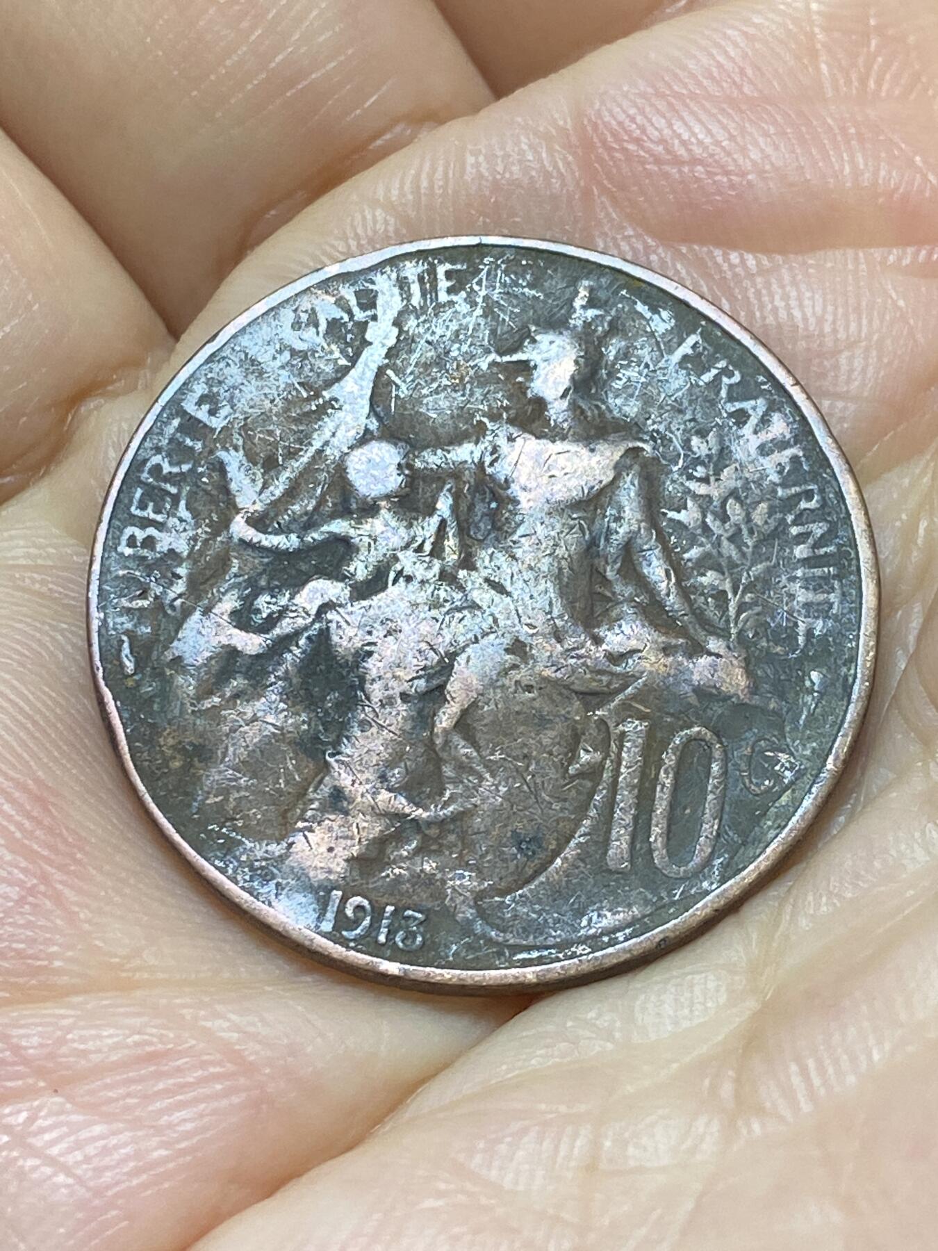 2025年第九十场(总第一百一十六场）外国好品散币(免佣金) 法国🇫🇷1913年10生丁