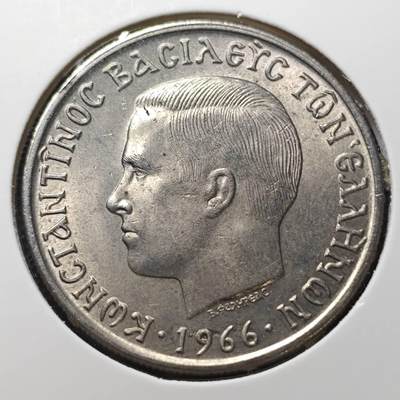 KK钱币收藏小铺 第336场 2月预留时间 周末发货 - 1966希腊5德拉克马 好品