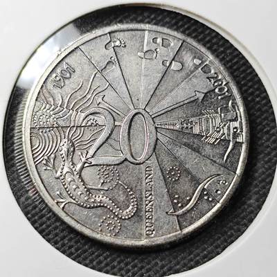 KK钱币收藏小铺 第336场 2月预留时间 周末发货 - 2001澳大利亚20分纪念币 