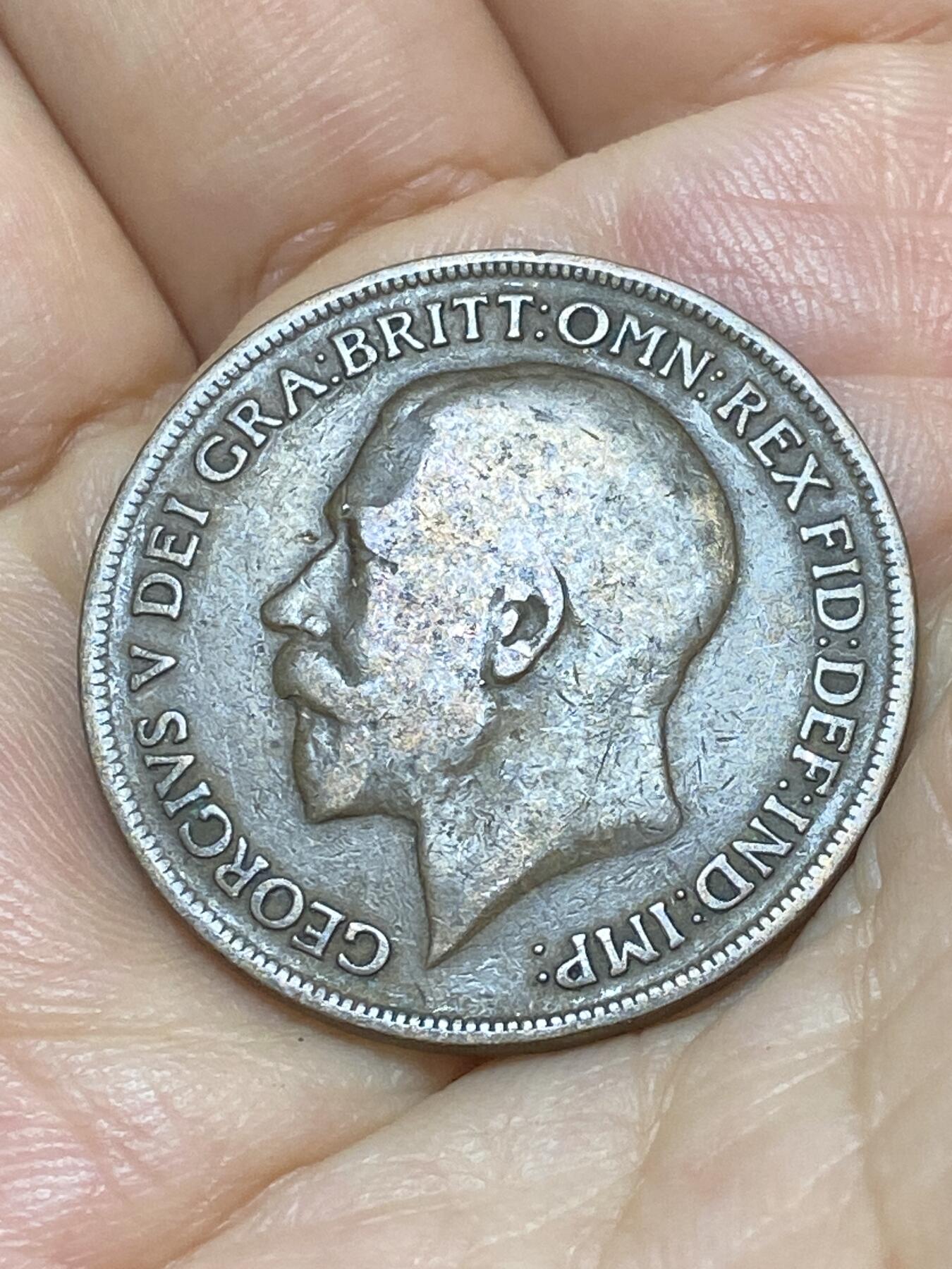2025年第九十场(总第一百一十六场）外国好品散币(免佣金) 透打–英国🇬🇧1919年1便士(乔治五世第一版)
