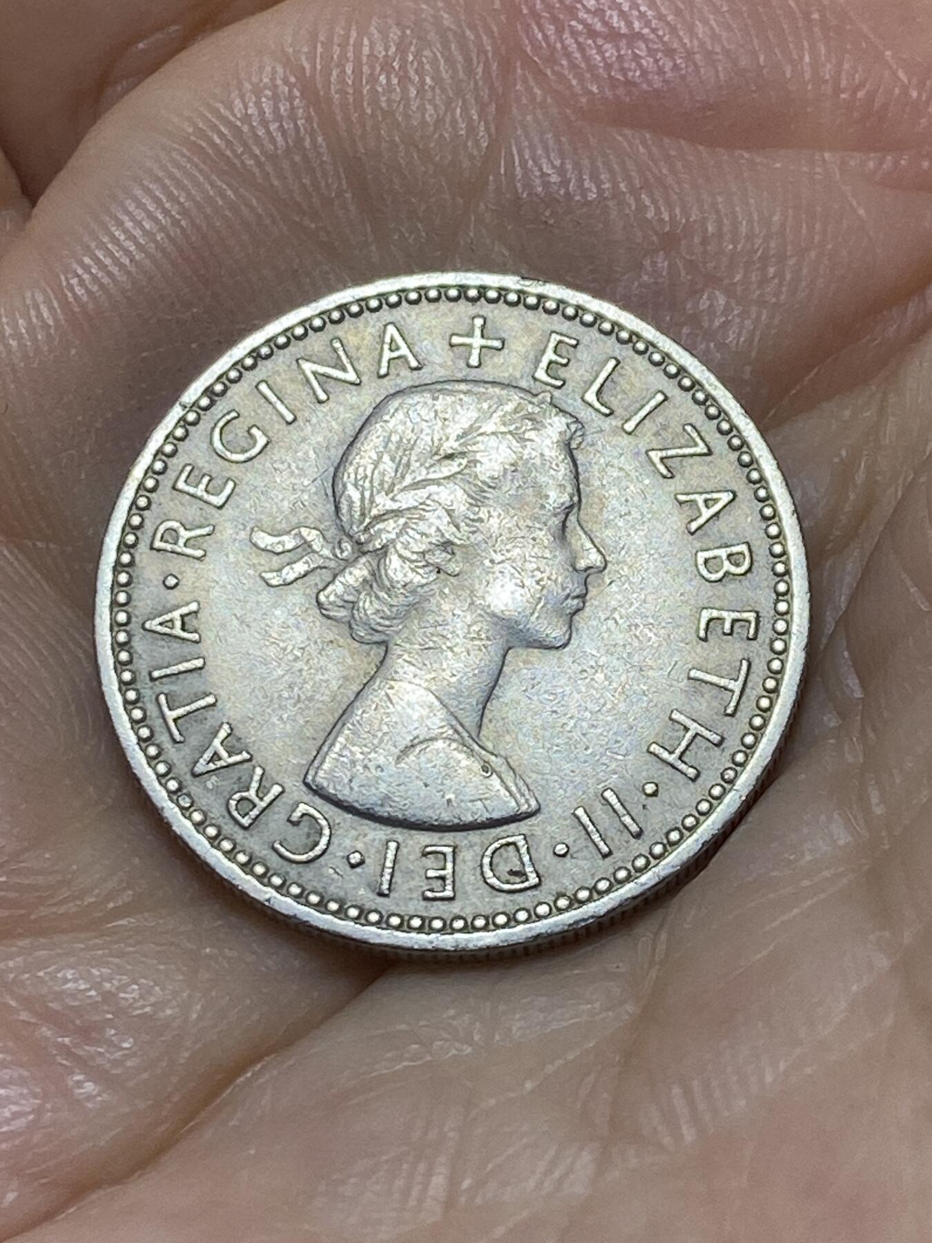 2025年第九十场(总第一百一十六场）外国好品散币(免佣金) 英国🇬🇧1963年1先令(伊丽莎白二世青年桂冠，第二版，苏格兰盾徽)