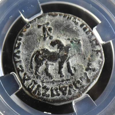 【良泉】【国庆精品场】10月2日晚19.30点开拍！ 222组，西方古代钱币、印章专场 - 【藏家出品B】不同造币厂的印塞王朝-阿泽斯二世。14.5克
