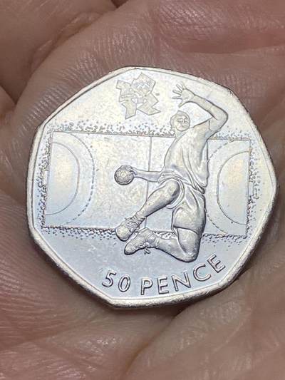 2025年第九十场(总第一百一十六场）外国好品散币(免佣金) - 英国🇬🇧2011单年份50便士(2012年伦敦奥运会，15/29手球纪念币)