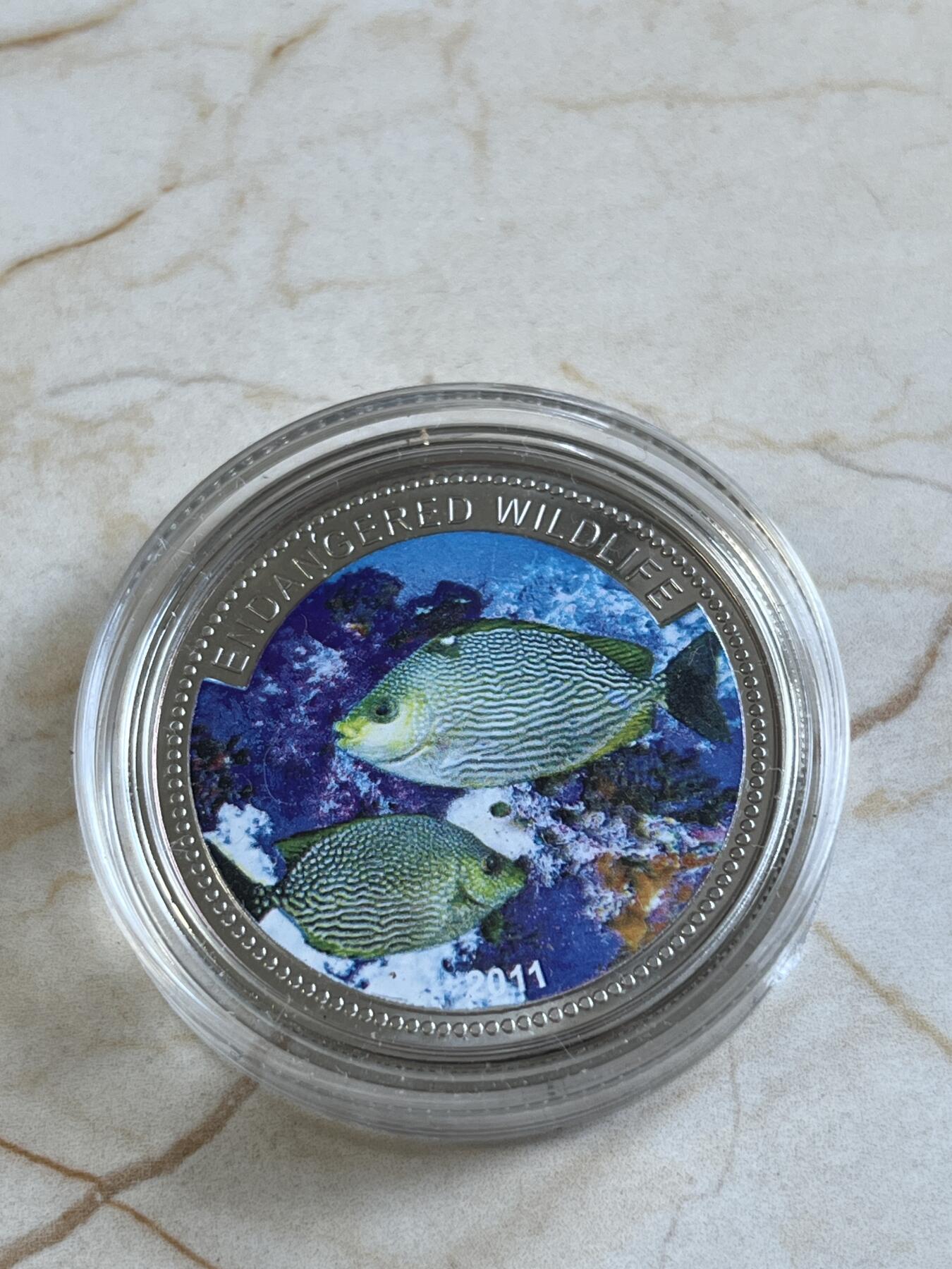 第175期拍卖【长期征集拍品】 【海寕潮】帕劳2011年海洋保护系列海洋生物彩色纪念币