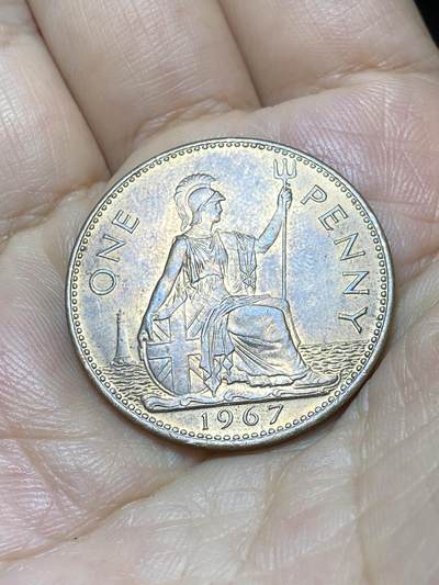 2025年第九十场(总第一百一十六场）外国好品散币(免佣金) - 英国🇬🇧1967年1便士(伊丽莎白二世青年桂冠，第二版普制币关门年)