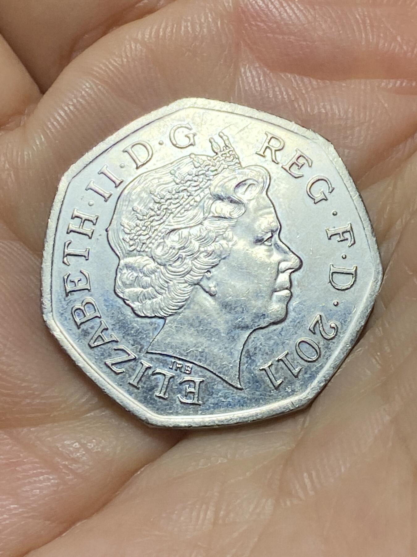 2025年第九十场(总第一百一十六场）外国好品散币(免佣金) 英国🇬🇧2011单年份50便士(2012年伦敦奥运会，15/29手球纪念币)