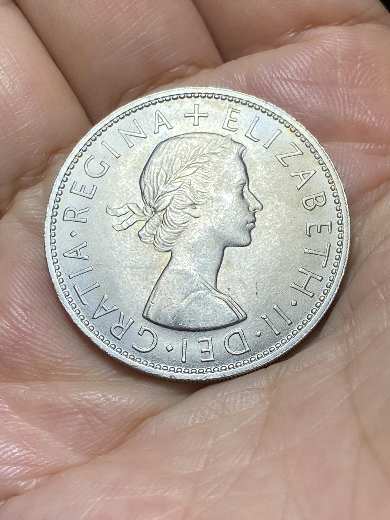 2025年第九十场(总第一百一十六场）外国好品散币(免佣金) 英国🇬🇧1967年半克朗(伊丽莎白二世青年桂冠，第二版，普制币关门年)