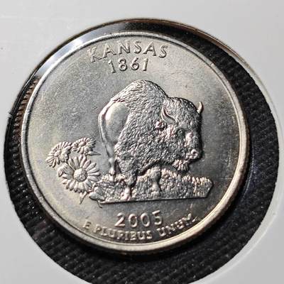 KK钱币收藏小铺 第336场 2月预留时间 周末发货 -  2005美国25分纪念币 好品