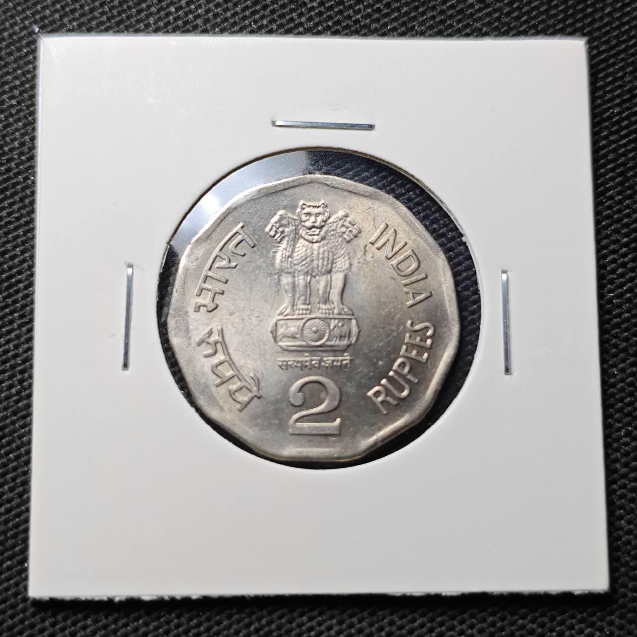 KK钱币收藏小铺 第336场 2月预留时间 周末发货 2000印度2卢比 好品