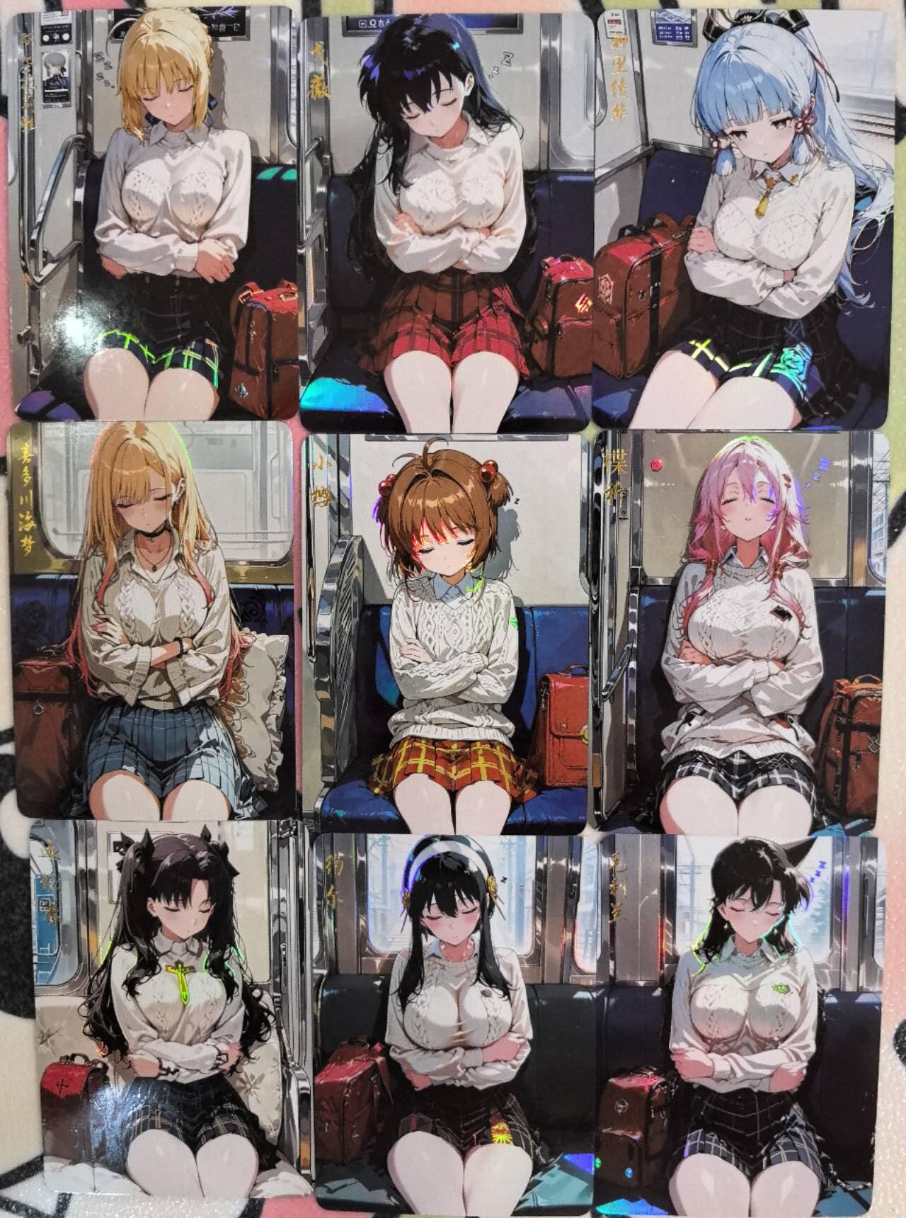 丫丫卡拍第6期（周日21：00截止） 【列车系列】二次元女主 彩闪九宫