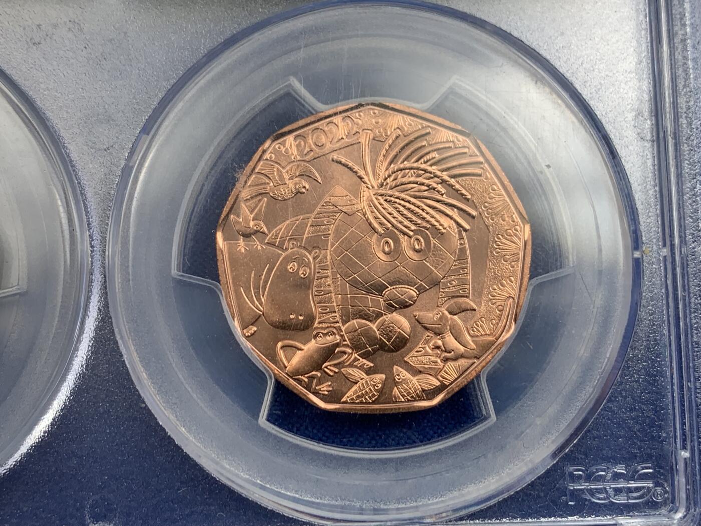 《竞宝斋》第418场 周日，周一，2场连拍 （全场包邮） 银币 铜币套装 PCGS MS70/MS69RD 奥地利2022年《小小的我就是我》出版50周年九边形5欧银币/铜币