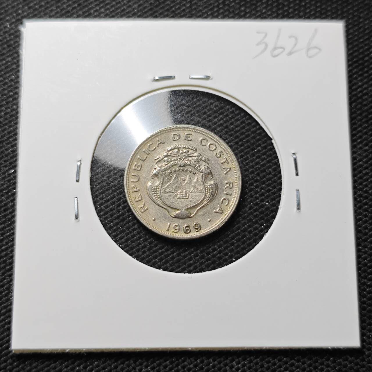 KK钱币收藏小铺 第336场 2月预留时间 周末发货 1969哥斯达黎加10分