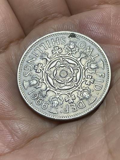 2025年第九十场(总第一百一十六场）外国好品散币(免佣金) - 英国🇬🇧1966年2先令(伊丽莎白二世青年桂冠，第二版)