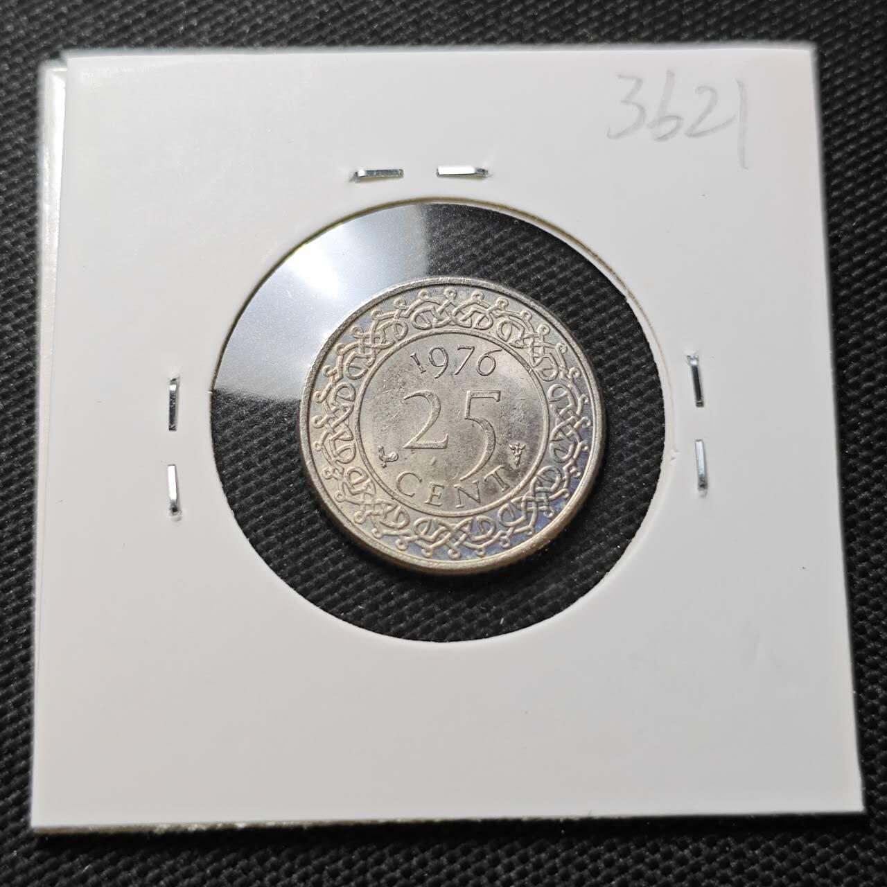 KK钱币收藏小铺 第336场 2月预留时间 周末发货 1976苏里南25分 光品