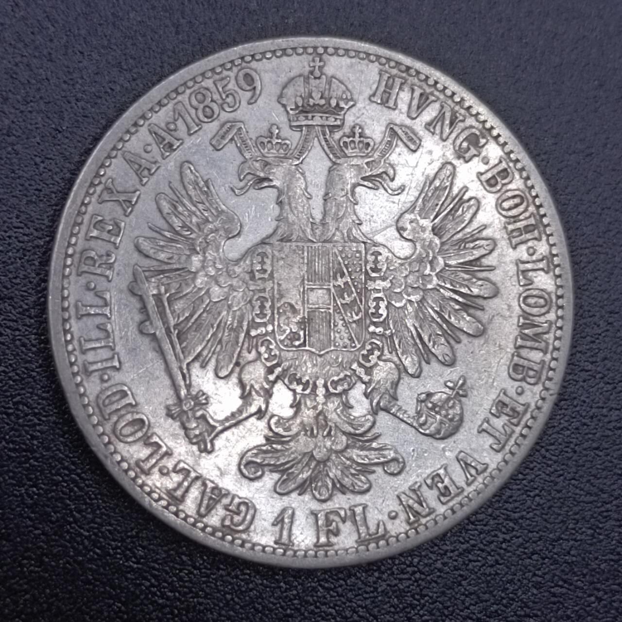 【淘币小摊】实时拍第七百四十三拍  银币套币场  满百包邮可预留二周 每周一统一发货   匈牙利1859年1福林银币
