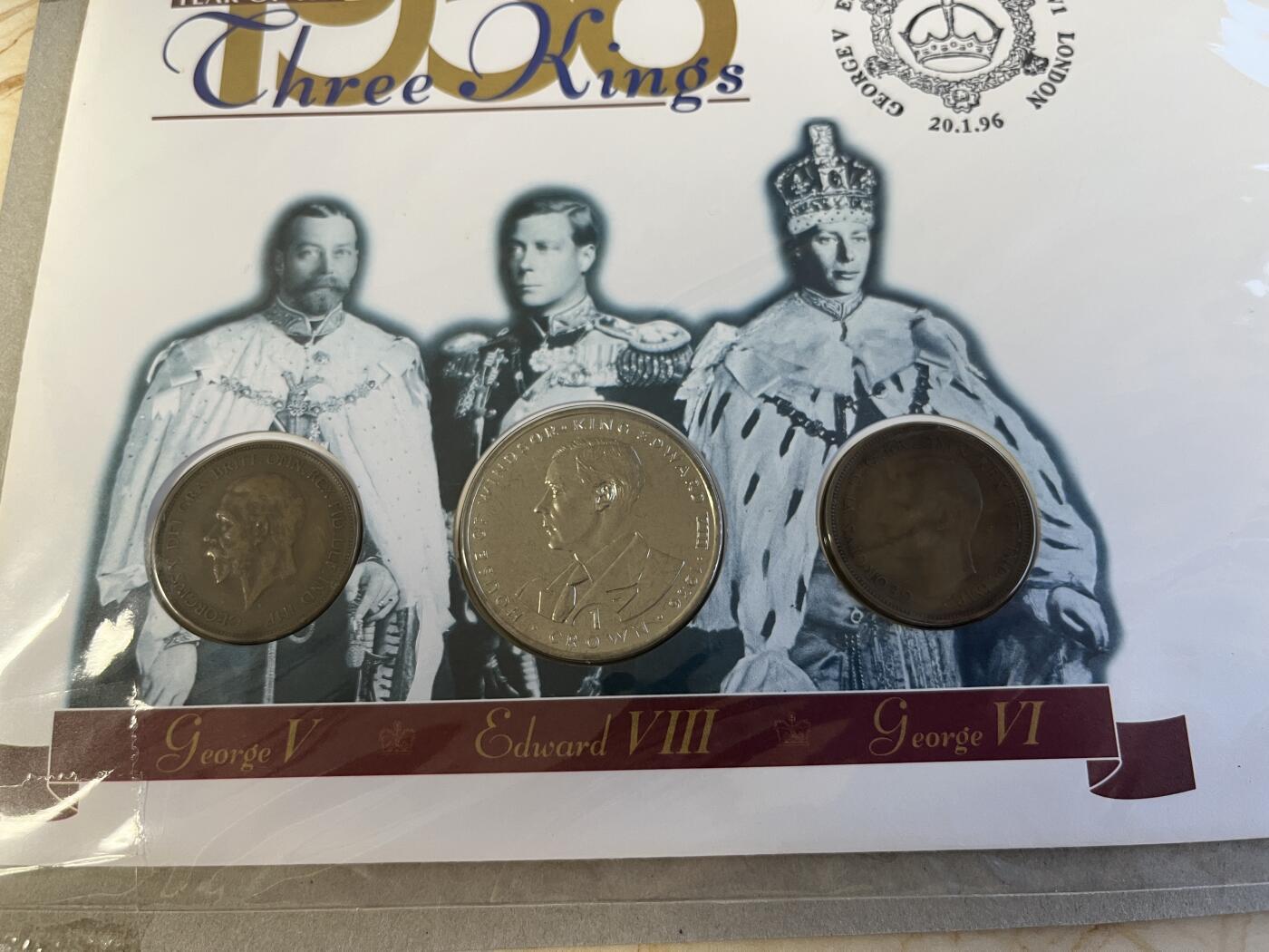 第175期拍卖【长期征集拍品】 直布罗陀1993年爱德华八世纪念币首日封3枚