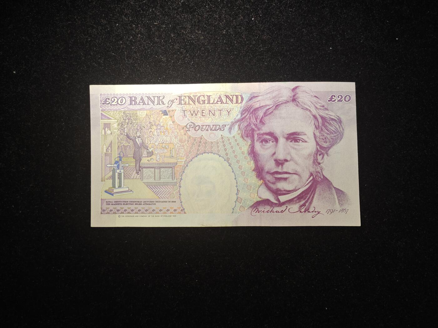 英国 E序 初版 20英镑 纸币 近新美品